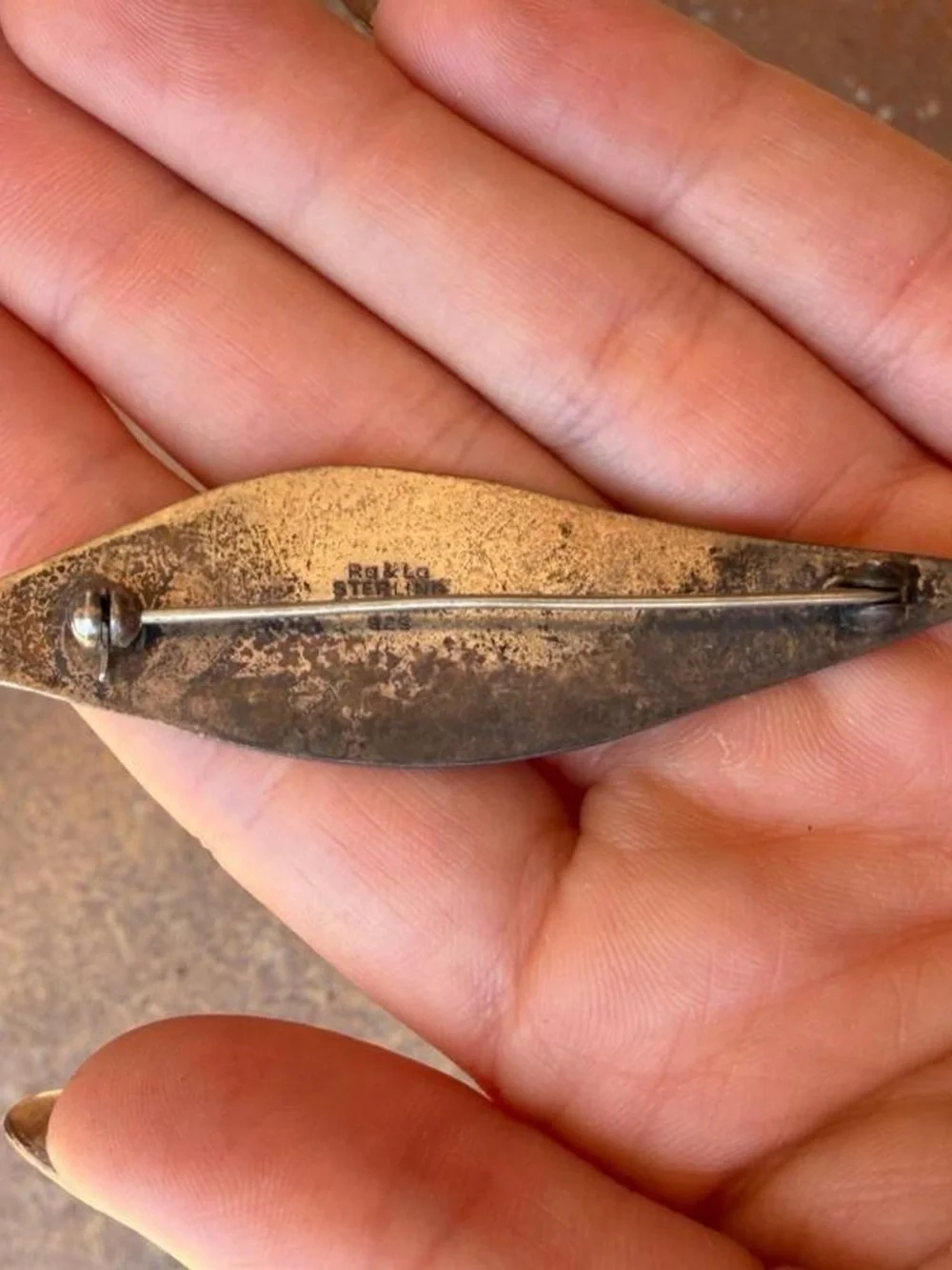 vintage Re&La (Rasmussen & Lassen) sterling silver leaf brooch- mid-century
